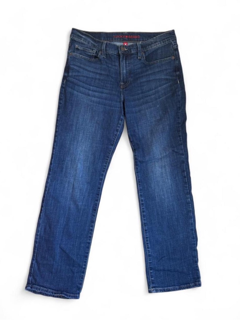 Lucky Brand Sweet Mid Rise Straight Jeans Dark Wash Denim Size 12 / 31⁠